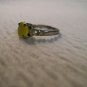 Yellow Catseye Silver Ring - Size 9