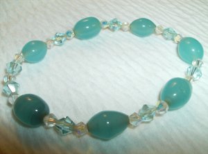 Turquoise & Czech Beaded Bracelet