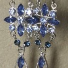 Crystal Blue & Silver Swarovski Earrings