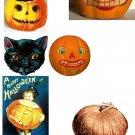 Vintage Style Halloween Cards - 6 Piece Assortment