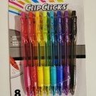 Inc ClipClicks Soft Comfort Grip Assorted Ink Color Pens 1.0mm (8 Pens)