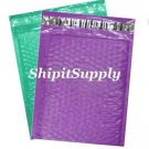 2-500 #0 6.5x10 Poly ( Purple & Green ) Combo Color Bubble Mail Extra Wide 6x10