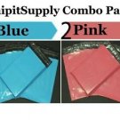 2.5 Mil 2-1000 6x9 ( Blue & Pink ) Color Combo Poly Mailers Ship Boutique Bags