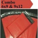 2.5 Mil 2-1000 6x9 9x12 ( Red ) Combo Color  Poly Mailers Boutique Bags