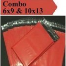 2.5 Mil 2-1000 6x9 10x13 ( Red ) Combo Color  Poly Mailers Boutique Bags