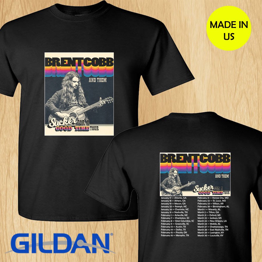 Brent Cobb Sucker for a Good Time tour 2019 black tee S-2XL