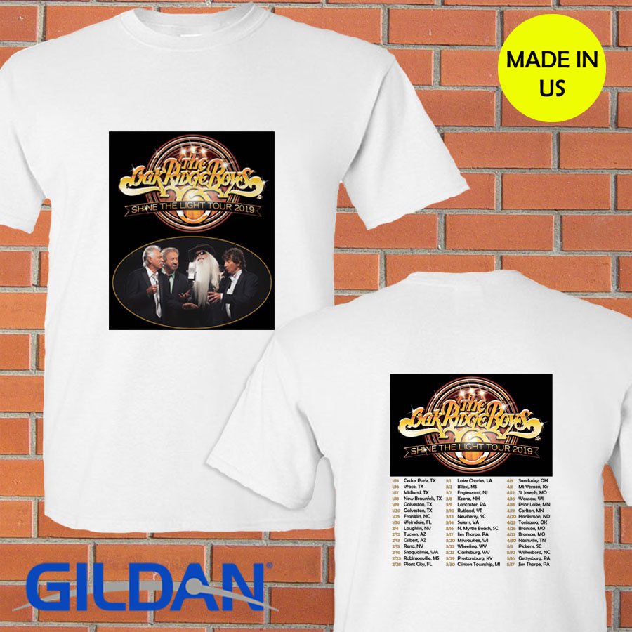 The Oak Ridge Boys Shine the Lights tour 2019 white tee S-2XL