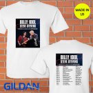 Billy Idol + Steve Stevens spring tour 2019 white tee S-2XL