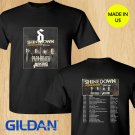Shinedown + Paparoach Attention Attention tour 2019 black tee S-X2L