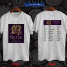Queen + Adam Lambert the Rhapsody tour 2019 white tee S-2XL