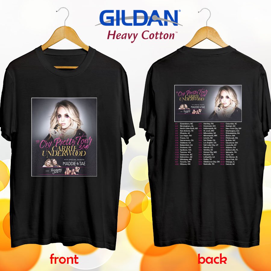Carrie Underwood the Cry Pretty tour 360 black tee S-2XL