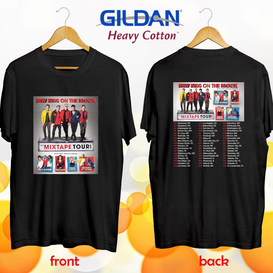 New Kids on the Block NKOTB Mixtape tour 2019 black tee S-2XL