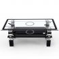 Glass Coffee Table Black with Shelf Storage Living Room Modern UK Only