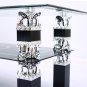 Glass Coffee Table Black with Shelf Storage Living Room Modern UK Only