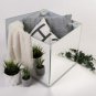 Lux Bedside Table End Tea Lamp Tables Mirrored Glass with Storage