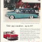 1956 Dodge Custom Sierra Station Wagon Car Skiers Ad