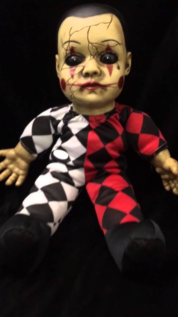 black haunted doll