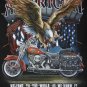 NWT American Bald Eagle Motorcycle Men Shirt size L chopper