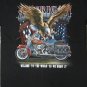 NWT American Bald Eagle Motorcycle Men Shirt size L chopper