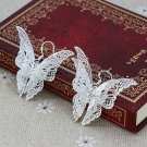 Elegant Silver Plated Crystal Butterfly Hook Earrings