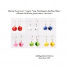 Dainty Swarovski Crystal Drop Earrings in Sterling Silver