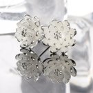 Very Lovely Silver Plated Lotus Stud Earrings