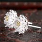 Very Lovely Silver Plated Lotus Stud Earrings