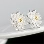 Very Lovely Silver Plated Lotus Stud Earrings