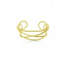 Wrapped Knot Gold Cuff Bracelet-24K Heavy Gold-Plated