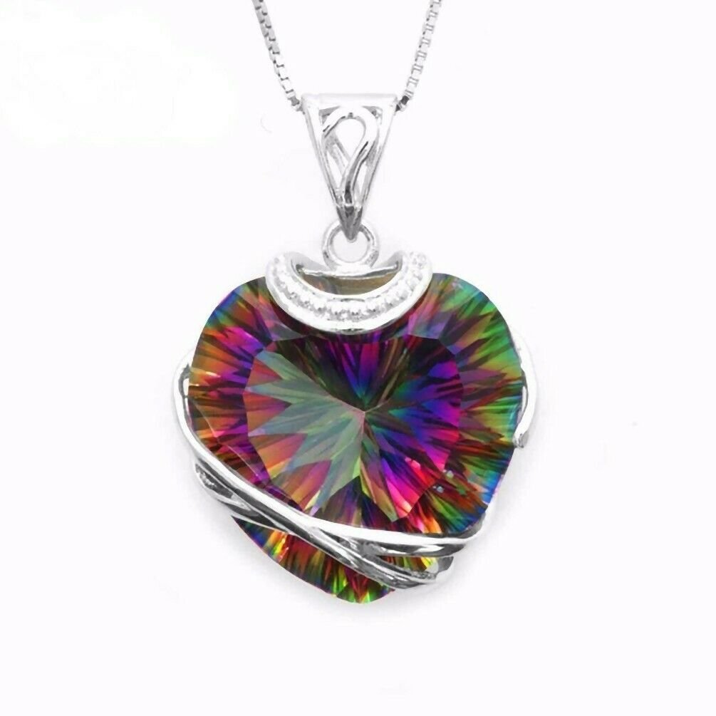 32ct Rainbow Fire Mystic Topazs Pendant