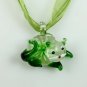 Cat Murano Glass Necklaces Pendants Flowers Inside Lampwork