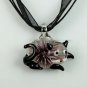 Cat Murano Glass Necklaces Pendants Flowers Inside Lampwork