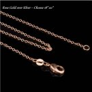 Beautiful Rose Gold over Sterling Silver O Ring 18" or 20"