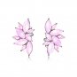 Hot Multi-Color Glass Crystal Ancient Silver Long Ear Stud Hoop tassels earrings