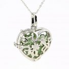 Heart Aromatherapy Essential Oil Diffuser Necklace Locket Colorful Lava Stone US