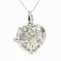 Heart Aromatherapy Essential Oil Diffuser Necklace Locket Colorful Lava Stone US