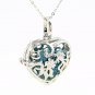 Heart Aromatherapy Essential Oil Diffuser Necklace Locket Colorful Lava Stone US