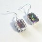 Mystic Fire Rainbow tTopaz 925 Sterling Silver Drop Dangle Earrings Bead Accent