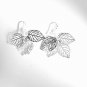 925 SS Openwork Leaf Dangle Earrings