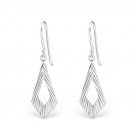 925 Sterling Silver Diamond Cut Earrings