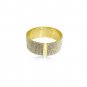 Austrain Crystal & Gold Open Cuff Bracelet - 24K Heavy Gold-Plated