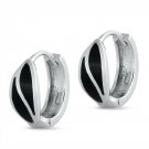 Sterling Silver Intricate Huggie Earrings