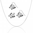 Butterfly Set with Marcasite & Sterling Silver