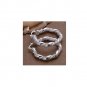 Beautiful Silver Plated Twisted Hallow Vintage Hoop Earrings