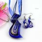 Streamer Foil Venetian Murano Glass Pendants & Earrings Jewelry
