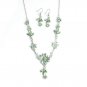 Â Beautiful Rhinestone Hook Earrings Necklace Jewelry SetÂ