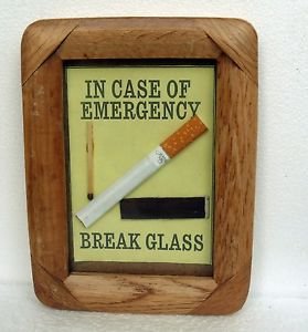 Birthday Gift For Smoker Cigarette In Case Of Emergency Break Glass Gag Gift