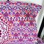 New Indian Purple Ombre Mandala Hippie Bohemian Double 2 Pillow Cover Wall Hanging
