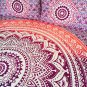 New Indian Purple Ombre Mandala Hippie Bohemian Double 2 Pillow Cover Wall Hanging