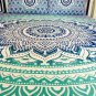New Indian Turquoise Ombre Mandala Hippie Bohemian Double 2 Pillow Cover Wall Hanging